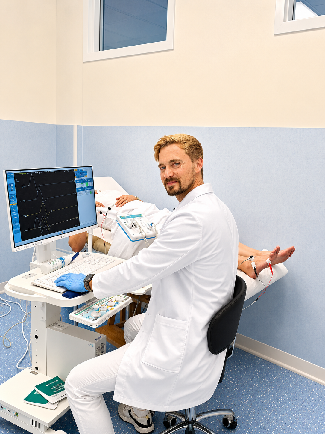 Dott. Stefan Bauer-Gambelli durante attività clinica